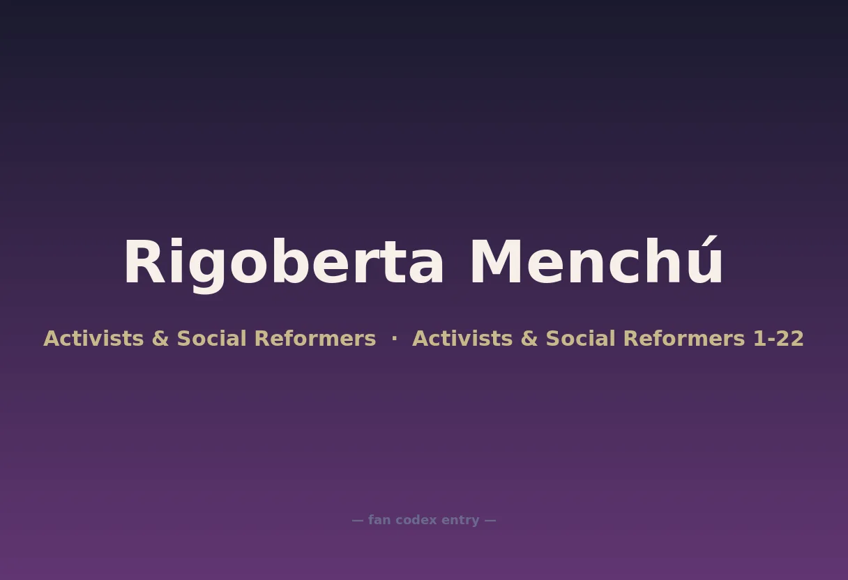 Rigoberta Menchú